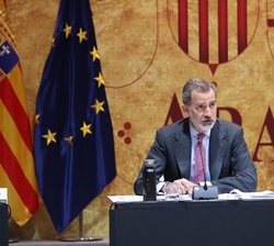 Su Majestad el Rey en su intervención en la reunión de los Patronatos de la Fundación Goya en Aragón y Consorcio Cultural Goya Fuendetodos