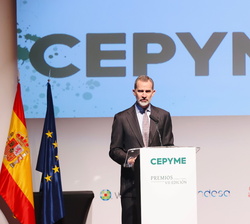 Su Majestad el Rey durante su intervención