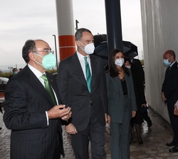 Sus Majestades los Reyes a su llegada al Campus de Innovación y Formación de Iberdrola