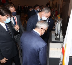 El Rey durante la visita al Museo del Deporte