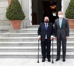 Su Majestad el Rey recibe al Presidente de la República de Guatemala, Alejandro Giammattei Falla