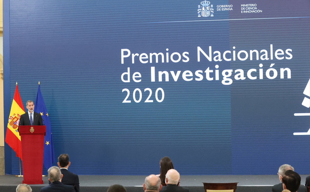 Palabras de Su Majestad el Rey en los Premios Nacionales de Investigación 2020
