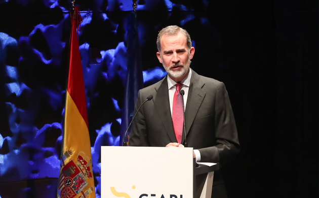 Su Majestad el Rey durante su intervención