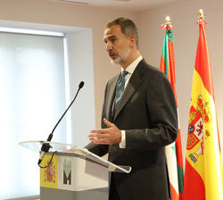 Su Majestad el Rey durante su intervención