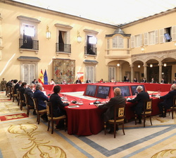 Vista general de la reunión anual del Patronato del Real Instituto Elcano de Estudios Internacionales y Estratégicos