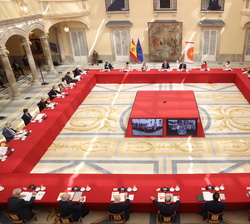 Vista general de la reunión anual del Patronato del Real Instituto Elcano de Estudios Internacionales y Estratégicos
