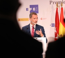 El Rey durante su intervención