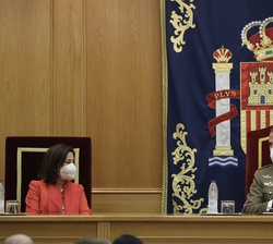 Don Felipe durante la clausura del XXII Curso de Estado Mayor de la Escuela Superior de las Fuerzas Armadas