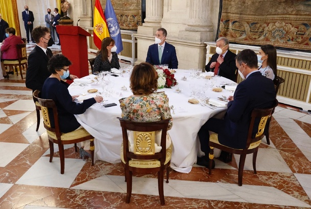Almuerzo ofrecido por Sus Majestades los Reyes en honor de Su Excelencia el Secretario General de Naciones Unidas, António Guterres