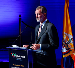 Su Majestad el Rey durante su discurso