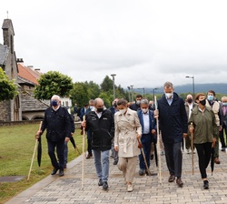 Los Reyes de camino a la Colegiata de Santa María de Roncesvalles