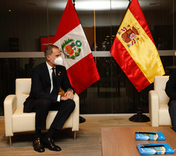 Encuentro de Su Majestad el Rey con el presidente electo de la República del Perú, Pedro Castillo