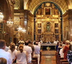 Imagen del interior de la Basílica del Santuario de Lluc