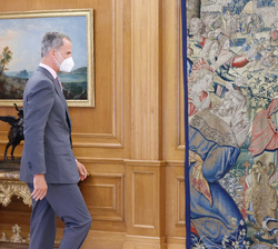 S.M. el Rey recibe el saludo de la Fiscal General del Estado, Dolores Delgado