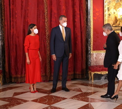 Sus Majestades los Reyes reciben al Presidente de la República de Colombia, Iván Duque Márquez y la Primera Dama, María Juliana Ruiz