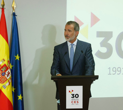 Su Majestad el Rey durante su discurso