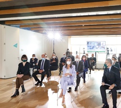 Su Majestad la Reina en el auditorio de la sede de la Asociación Española Contra el Cáncer (aecc) de Madrid