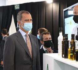 Don Felipe durante la visita