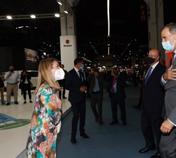 El Rey a su llegada la Salón Automobile Barcelona 2021