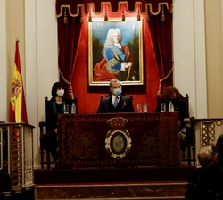 Intervención del secretario de la Real Academia de la Historia, Feliciano Barrios
