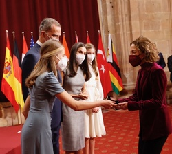 Su Alteza Real la Princesa de Asturias durante el acto de entrega de la insignia de la Fundación 