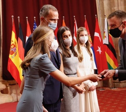 Su Alteza Real la Princesa de Asturias durante el acto de entrega de la insignia de la Fundación 