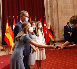 Su Alteza Real la Princesa de Asturias durante el acto de entrega de la insignia de la Fundación 