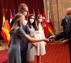 Su Alteza Real la Princesa de Asturias durante el acto de entrega de la insignia de la Fundación 