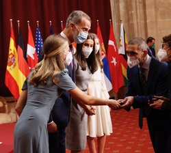 Su Alteza Real la Princesa de Asturias durante el acto de entrega de la insignia de la Fundación 