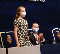 Doña Leonor tras finalizar su intervención