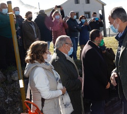 Sus Majestades los Reyes y Sus Altezas Reales la Princesa de Asturias y la Infanta doña Sofía a su llegada a Santa María del Puerto