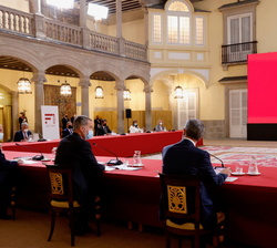 Su Majestad el Rey en la Reunión del Patronato de la Fundación pro-Rae