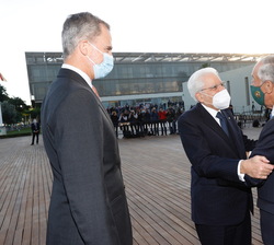 Don Felipe junto a los Presidentes de la República Portuguesa y la República Italiana para participar en el XIV encuentro Cotec Europa