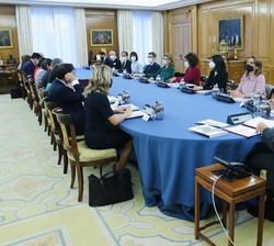El Rey durante el desarrollo de la reunión del Consejo de Seguridad Nacional