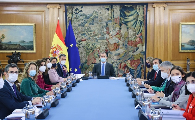 Su Majestad el Rey preside la reunión del Consejo de Seguridad Nacional