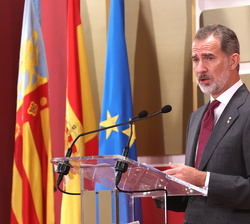 Su Majestad el Rey en su intervención tras la entrega de los galardones de la 33 Edición de los Premios Rei Jaume I
