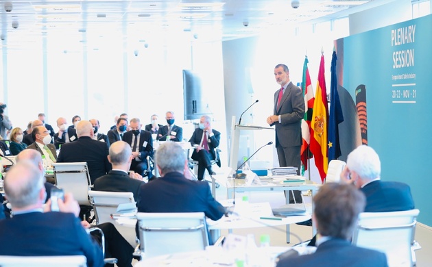 Su Majestad el Rey interviene en el Plenario de la European Round Table For Industry