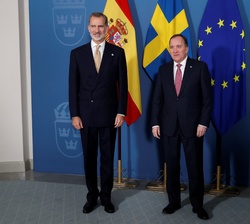 Su Majestad el Rey junto al PM, Stefan Löfven