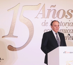 Gregorio Peña, Presidente-Editor, en su intervención con motivo del Almuerzo Conmemorativo del XV Aniversario del Diario "elEconomista"