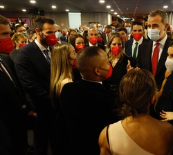 Los Reyes con los deportistas galardonados