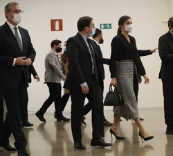 Doña Letizia a su llegada al Centro Cultural Tabakalera