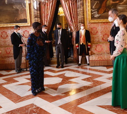 Sus Majestades los Reyes reciben el saludo del Cuerpo Diplomático acreditado en España
