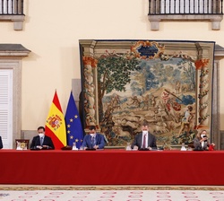 Su Majestad el Rey durante la sesión ordinaria