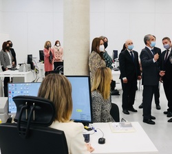 El Rey durante su visita a la nueva Ciudad de la Justicia de Albacete