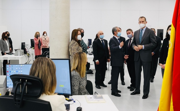 El Rey durante su visita a la nueva Ciudad de la Justicia de Albacete