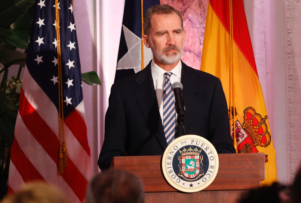 Su Majestad el Rey durante su intervención en la cena