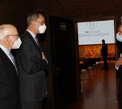 Su Majestad el Rey recibe el saludo de los miembros del Patronato de la Fundación CODESPA