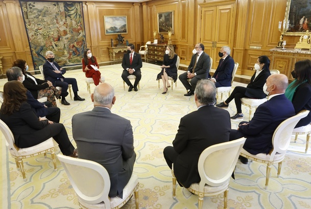 Audiencia de Su Majestad la Reina con los máximos responsables de las principales televisiones públicas iberoamericanas