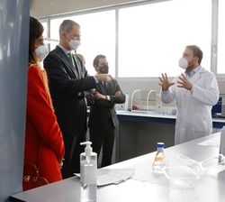El Rey durante el recorrido