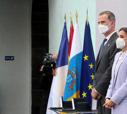 Sus Majestades los Reyes presidieron el acto de homenaje a la ejemplaridad del pueblo de La Palma